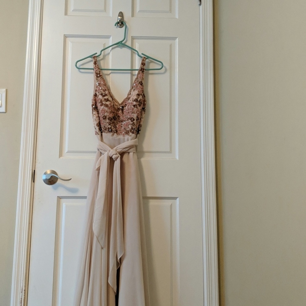 Beaded pink dress